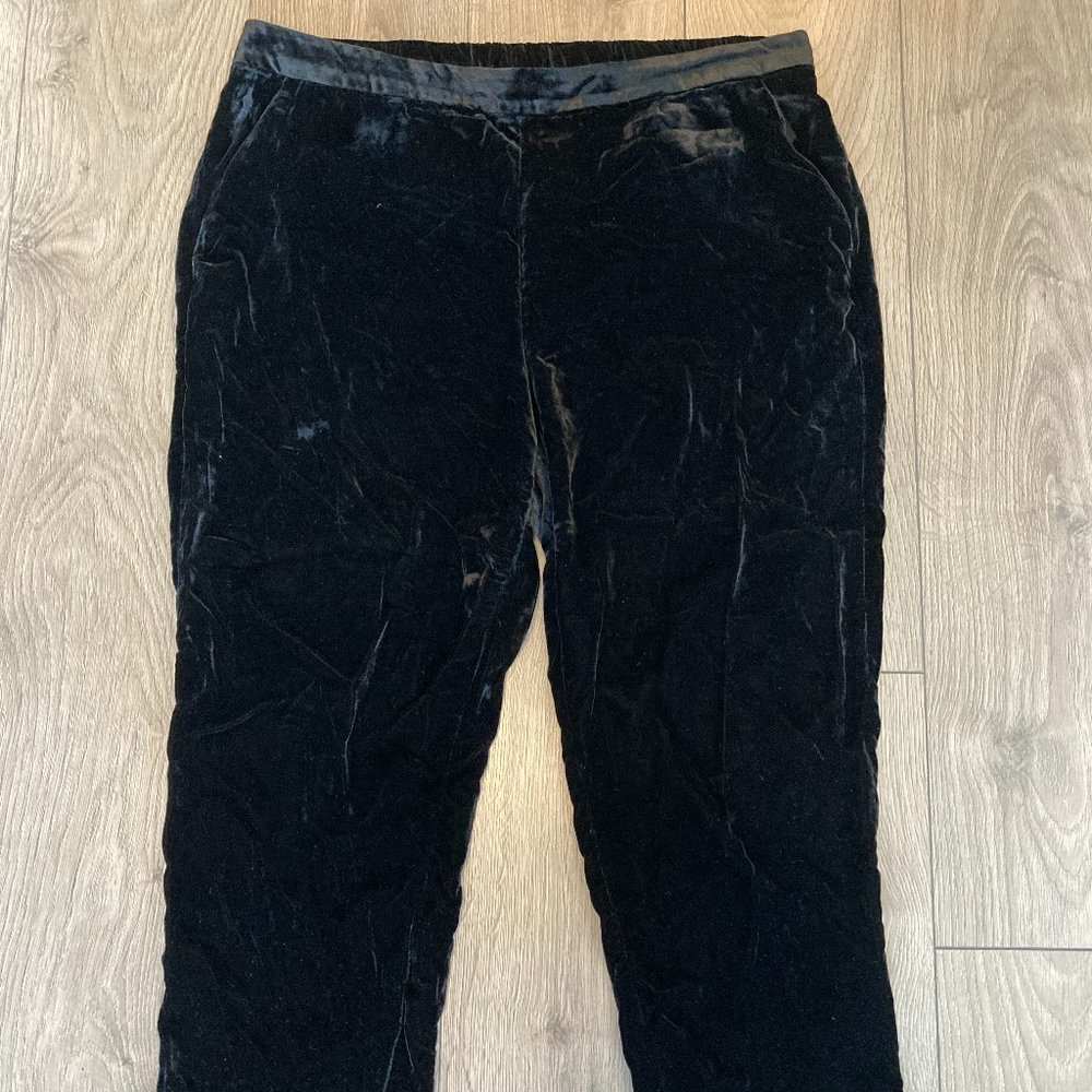 Banana Republic Black Pull On Velvet Pant - Size XL
